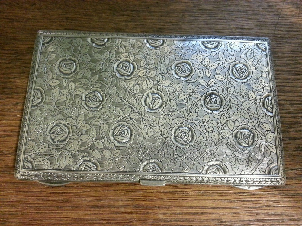 ANTIQUE SOLID SILVER, SUPERB ANTIQUE SILVER CIGARETTE CASE, CUSTOM COMMISSION