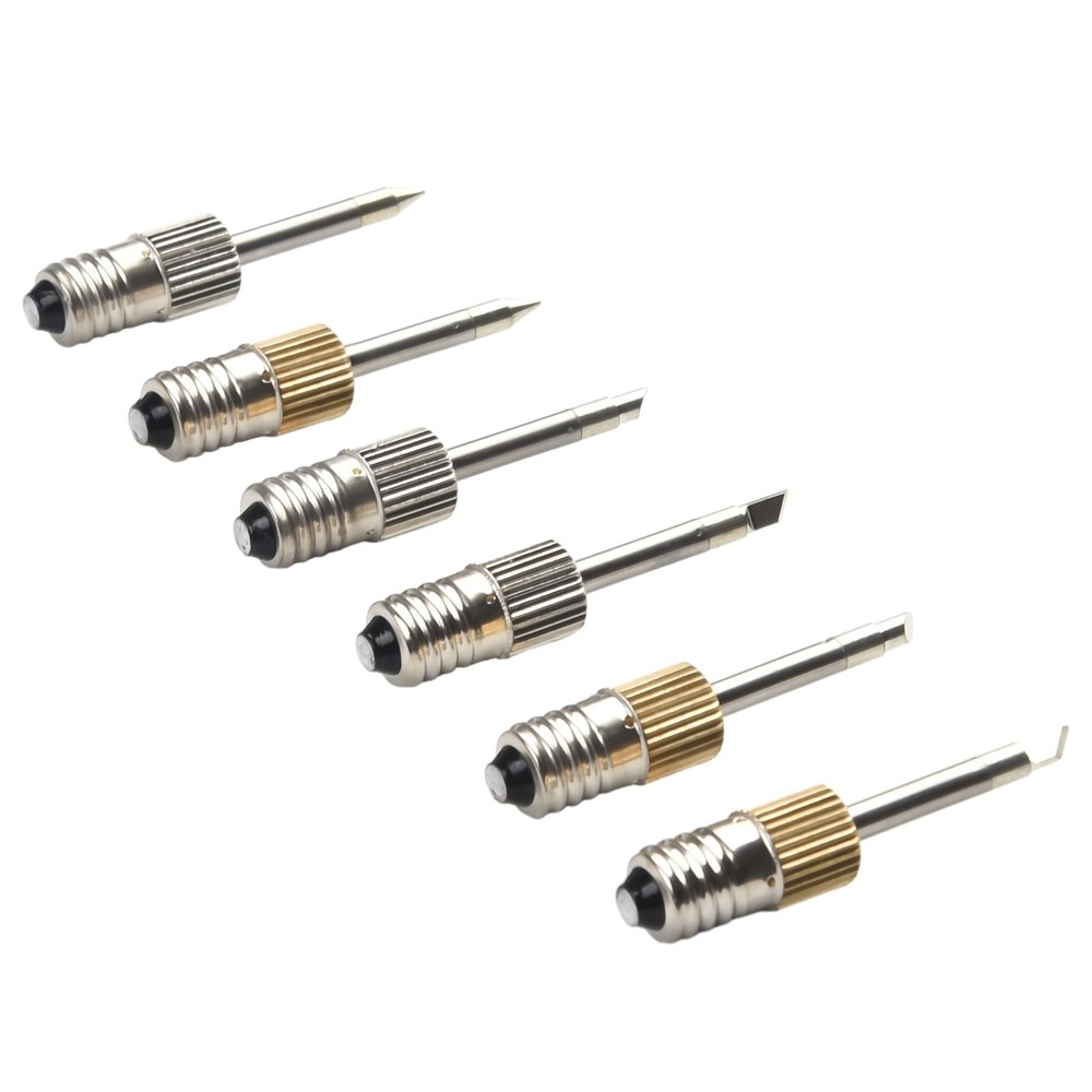 6pcs Replacement Soldering Iron Tips E10 Interface Electric Soldering/Needle Tip