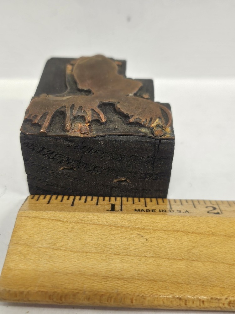 Printing Letterpress Printer Type Block Moose Print Cut