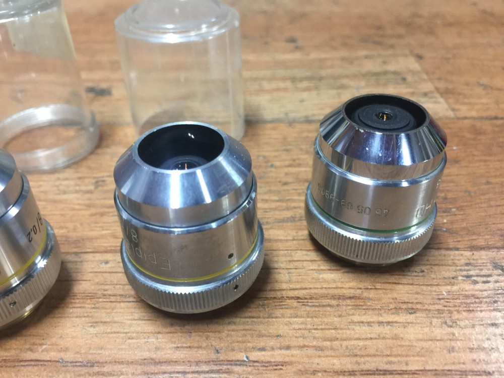 CARL ZEISS INKO EPIPLAN MICROSCOPE ATTACHMENT OBJECTIVES 8 16