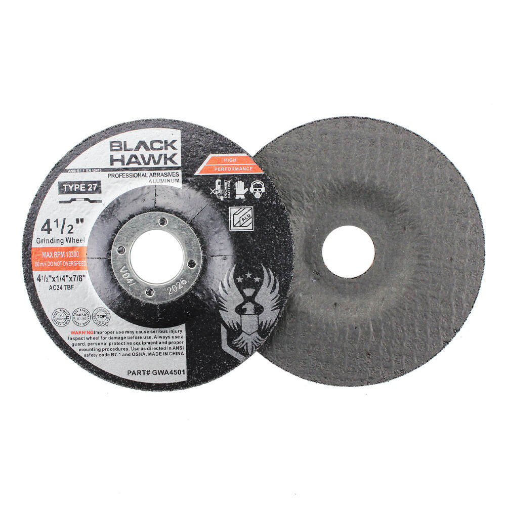 10 Pack - 4-1/2" x 1/4" x 7/8"  BHA Grinding Wheels for Aluminum and Soft Metals