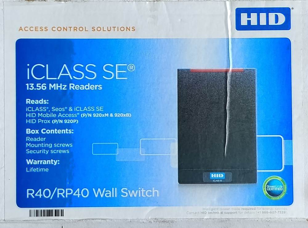 HID multiCLASS SE RP40 Multi-technology Smartcard Reader Wall Switch Unused New
