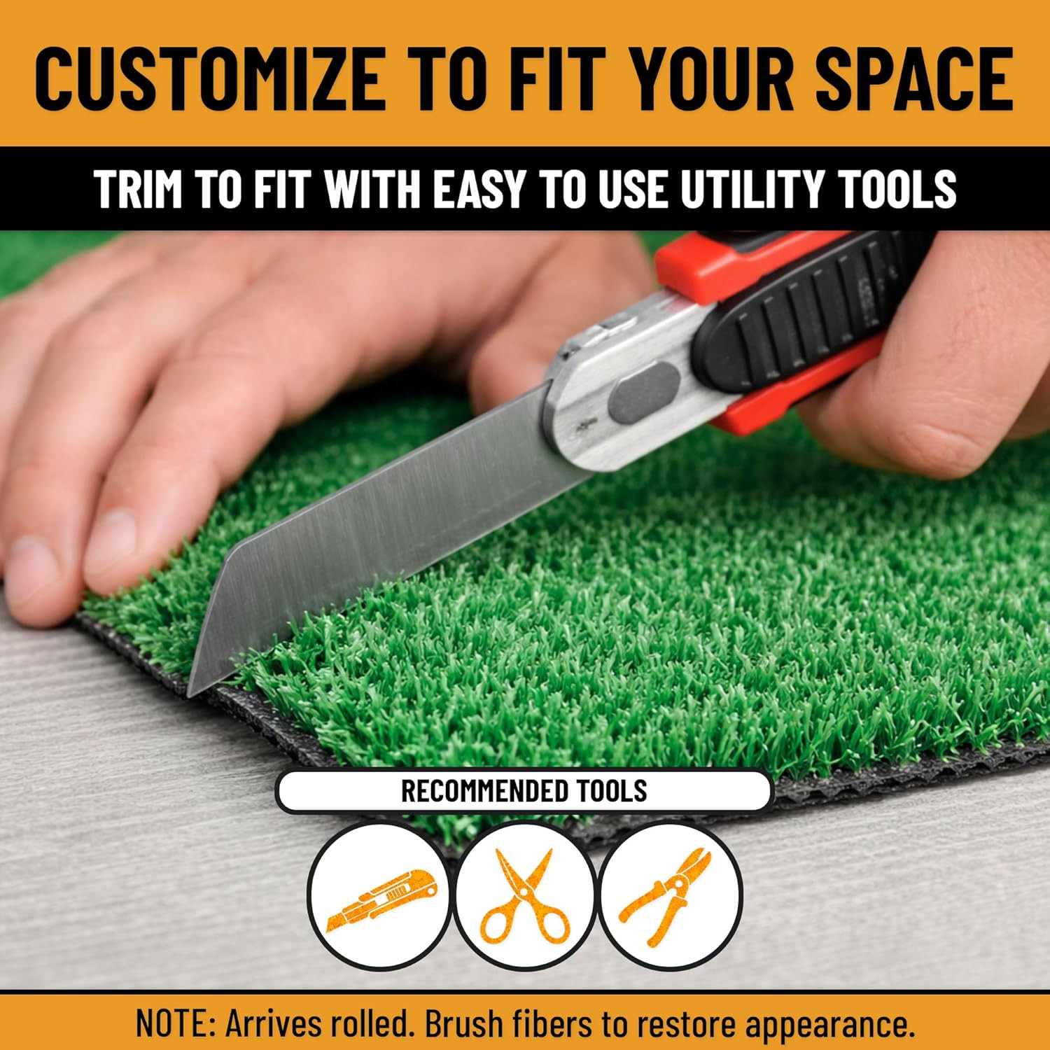 Artificial Grass Outdoor Runner Rug 2'7" X 10' – Waterproof Astro Turf with Drai