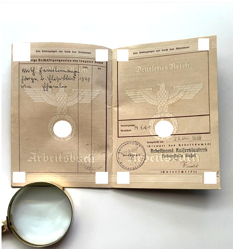 Germany Arbeitsbuch WWII Work Book Log