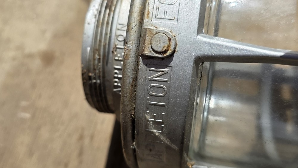 APPLETON FORM 200 EXPLOSION PROOF LIGHT W/ CAGE And GLOBE Untested