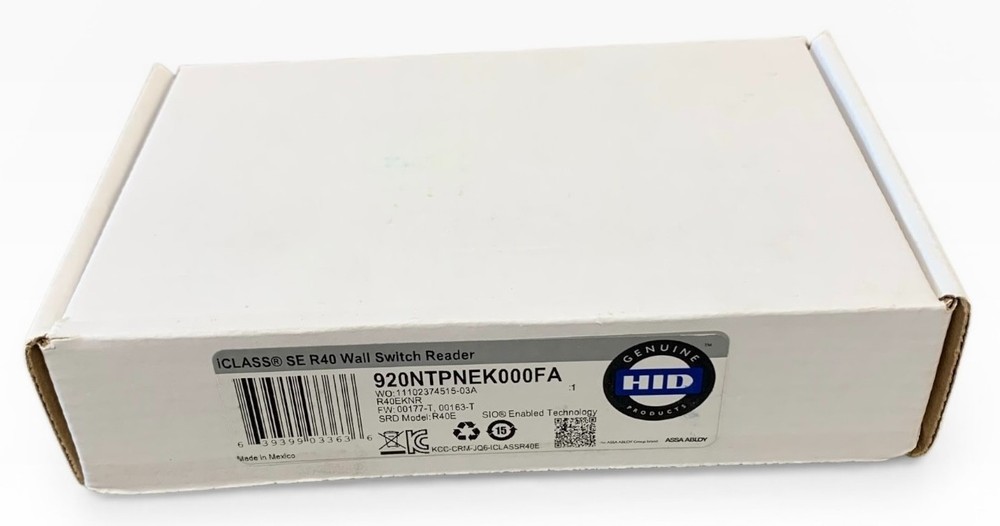 HID 920NTPNEK000FA iCLASS SE R40 Wall Switch Reader