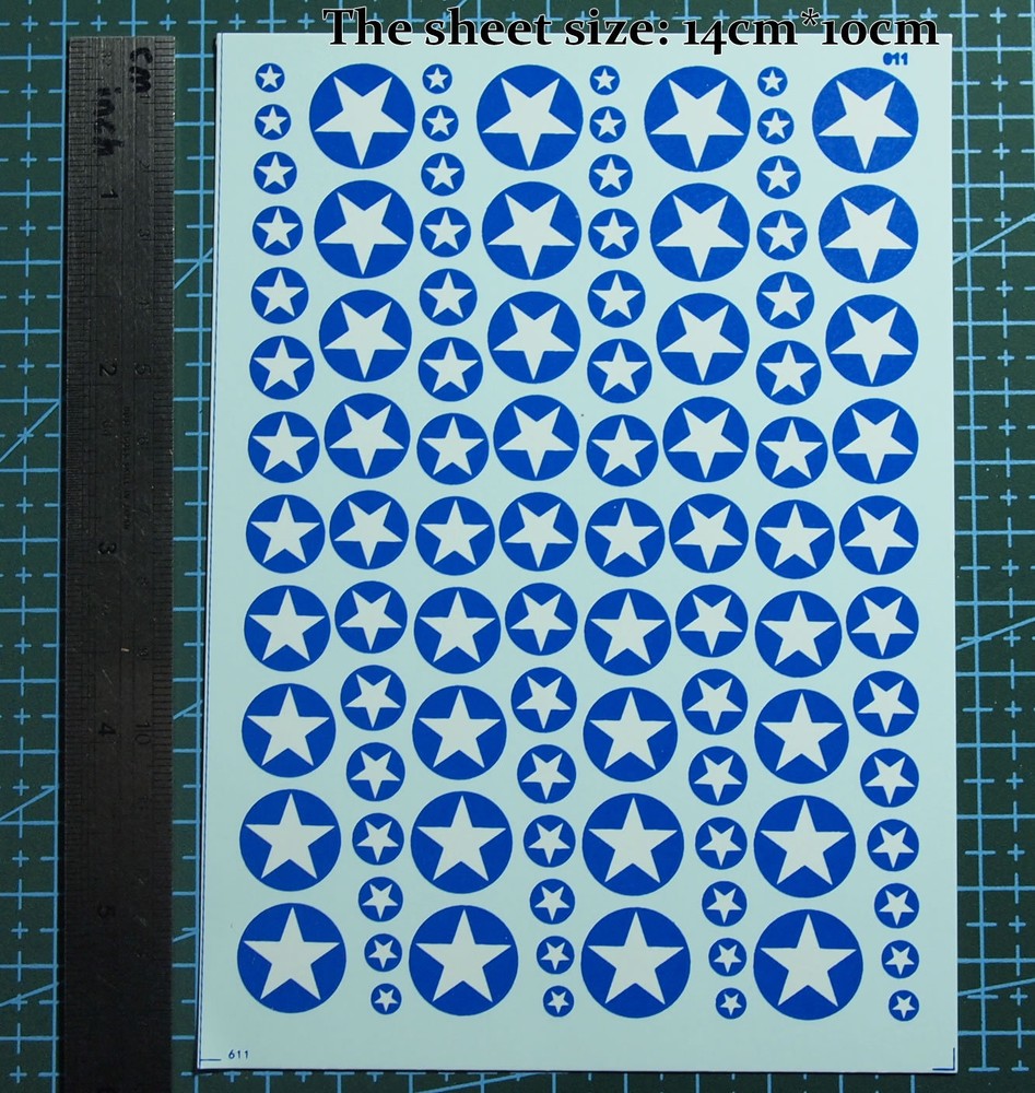 decals USAF STAR for different scales model kits 611