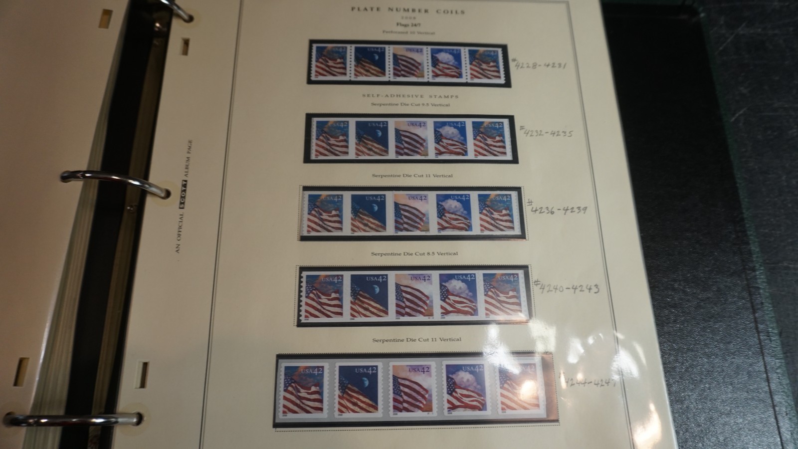 Gorgeous collection of Plate number coils in Scott album 1988-2015 MNH stamps