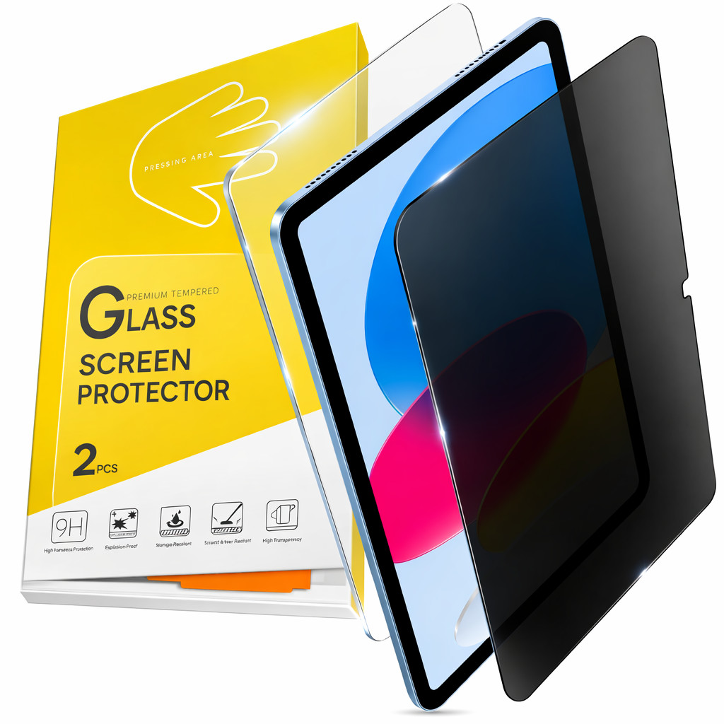 2x Clear / Privacy Tempered Glass Screen Protector For iPad A16 11th 10th Gen