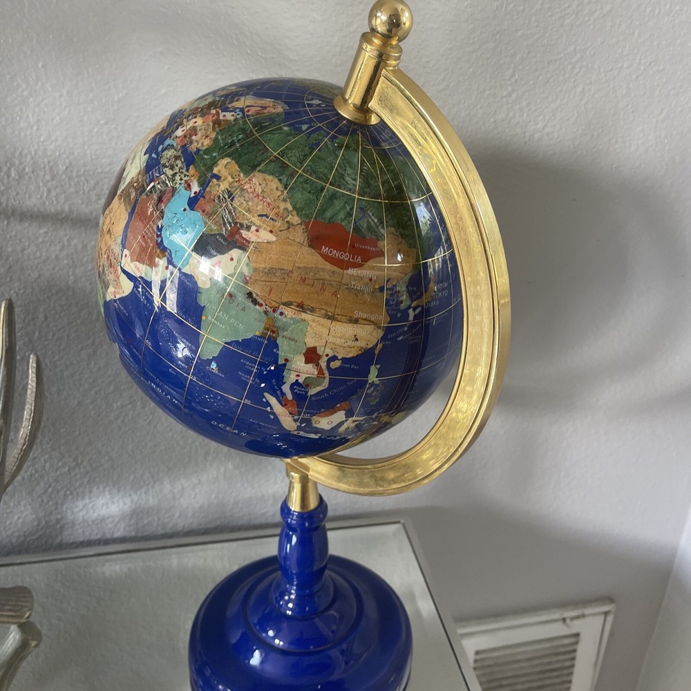 Stunning Lapis 18 Gemstone Globe Globe