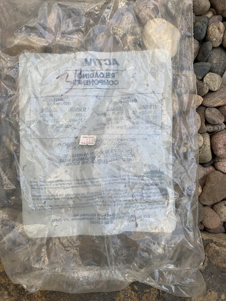 ACTIV Reloading Components Plastic Bag. Vintage. Bag only