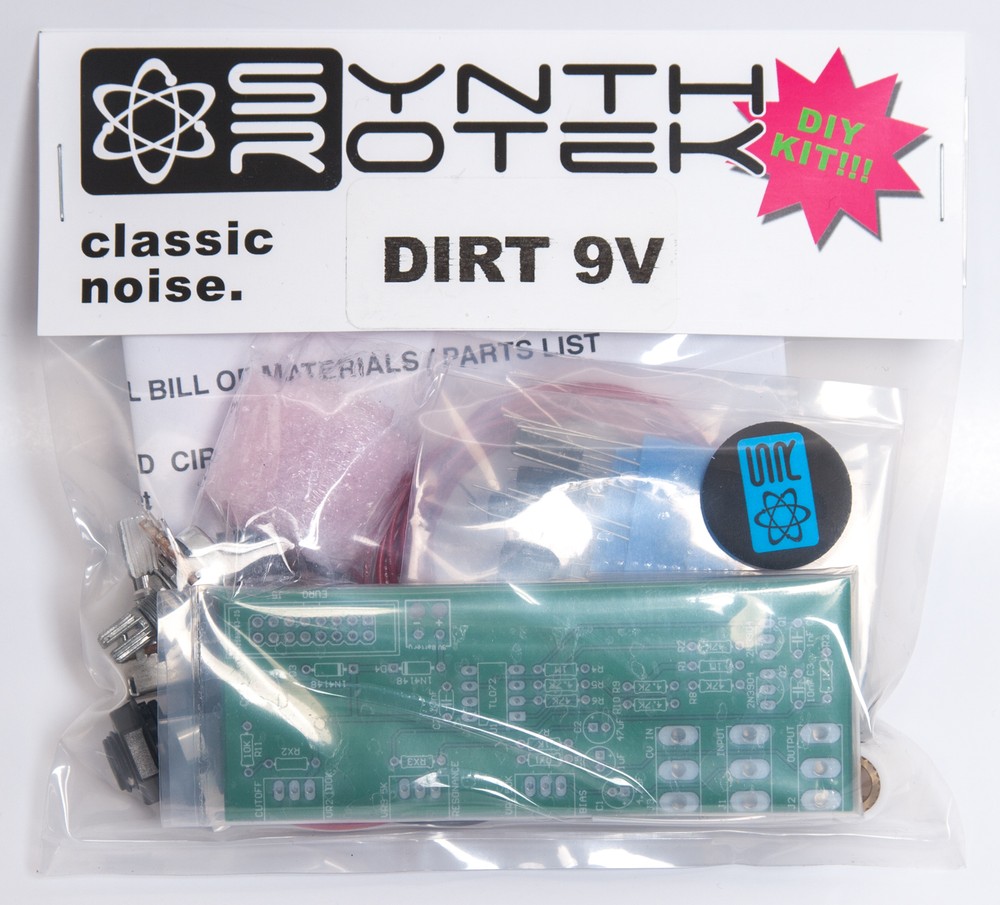 Synthrotek DIRT Filter DIY Kit - 9V Version, 1/4" Jacks
