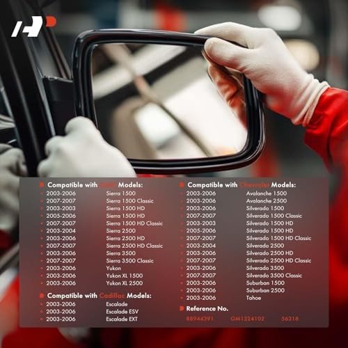 Driver Side Heated Mirror Glass - Compatible with 2003-2007 Left Driver Side