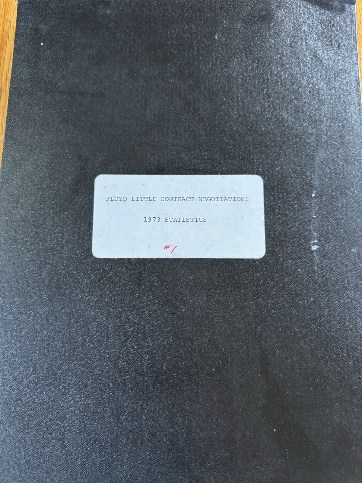 PERSONALLY OWNED FLOYD LITTLE Signed Contract Negotiations Binder Broncos NFL