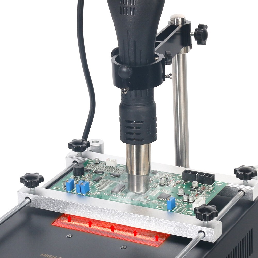 YIHUA 853AAA+ Welding Station Preheating Station Solder Iron Hot Air Gun 3 in 1