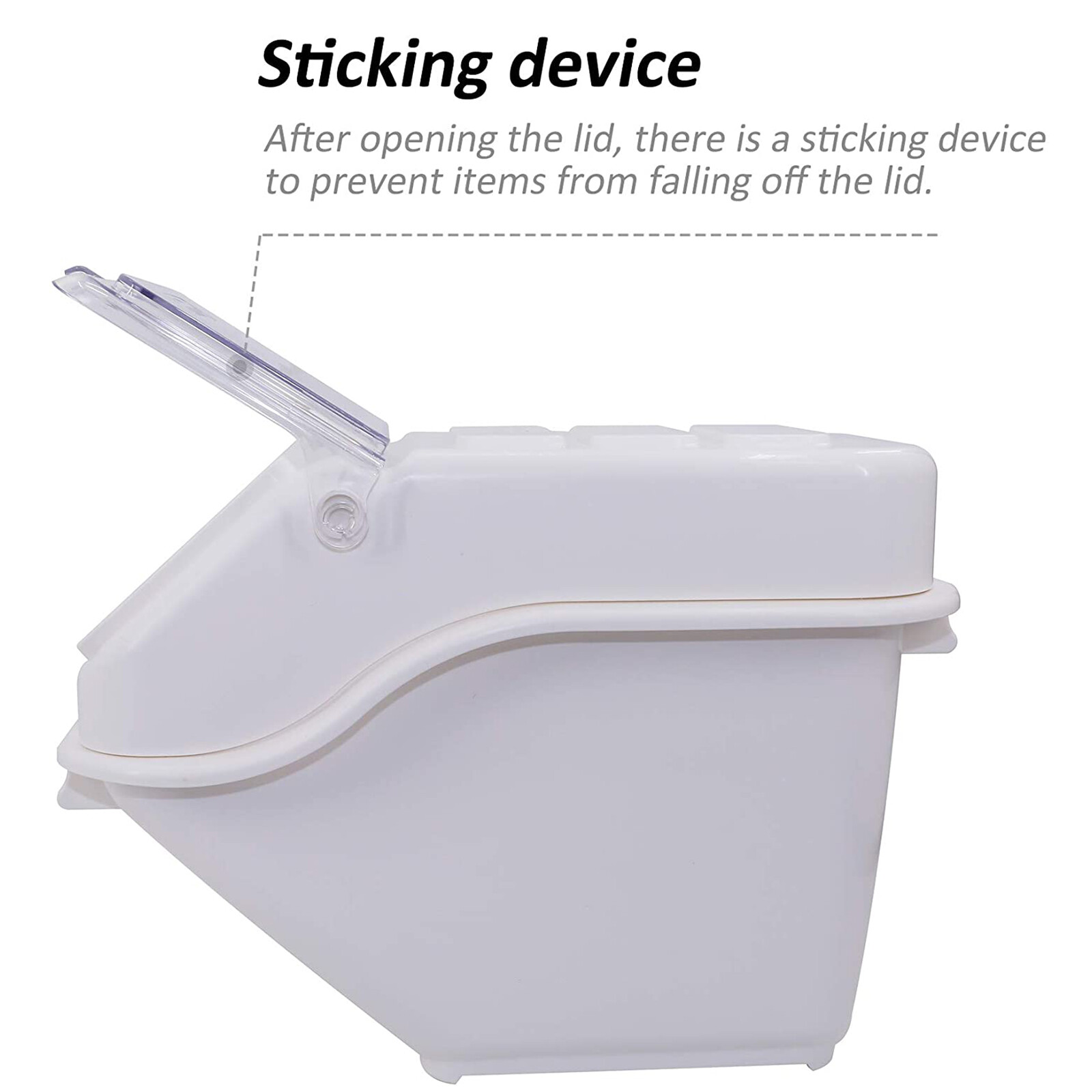 Hakka Self Food Ingredient Bin with Spoon 4.4 Gallon Container Dogs Food Storage