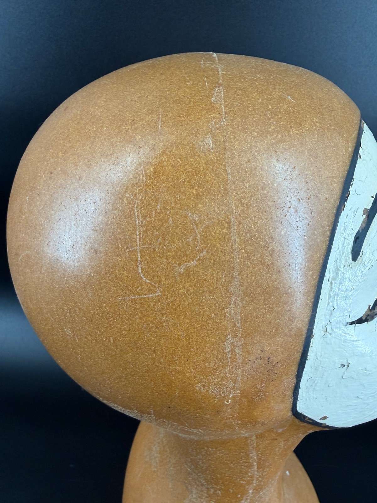 Vintage Plastic Mannequin Head Bust Pierrot Mime Wig Hat Display Dopamine Decor