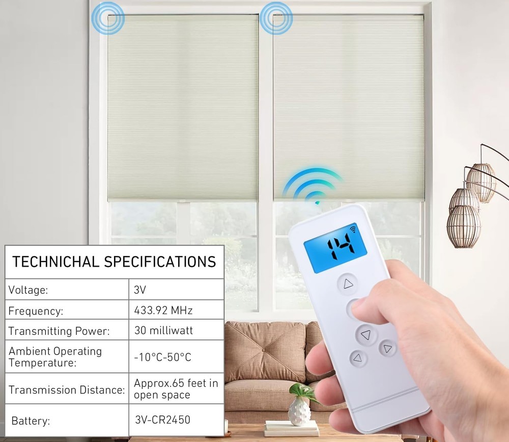 14 Channel Controller for Roller Shades Remote Control for Motorized Windows ...