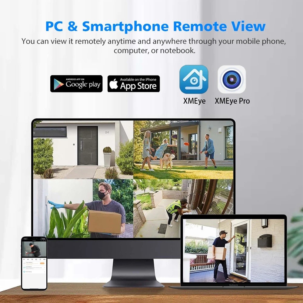 4K 8CH DVR Security Video Record Human Detection Smart Playback APP H.265+