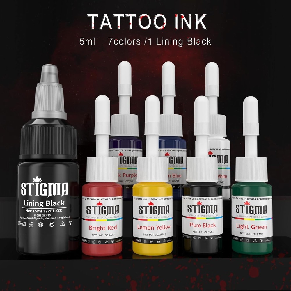 STIGMA Cordless Tattoo Gun Kit - Complete with Pro Machine Pen, Black