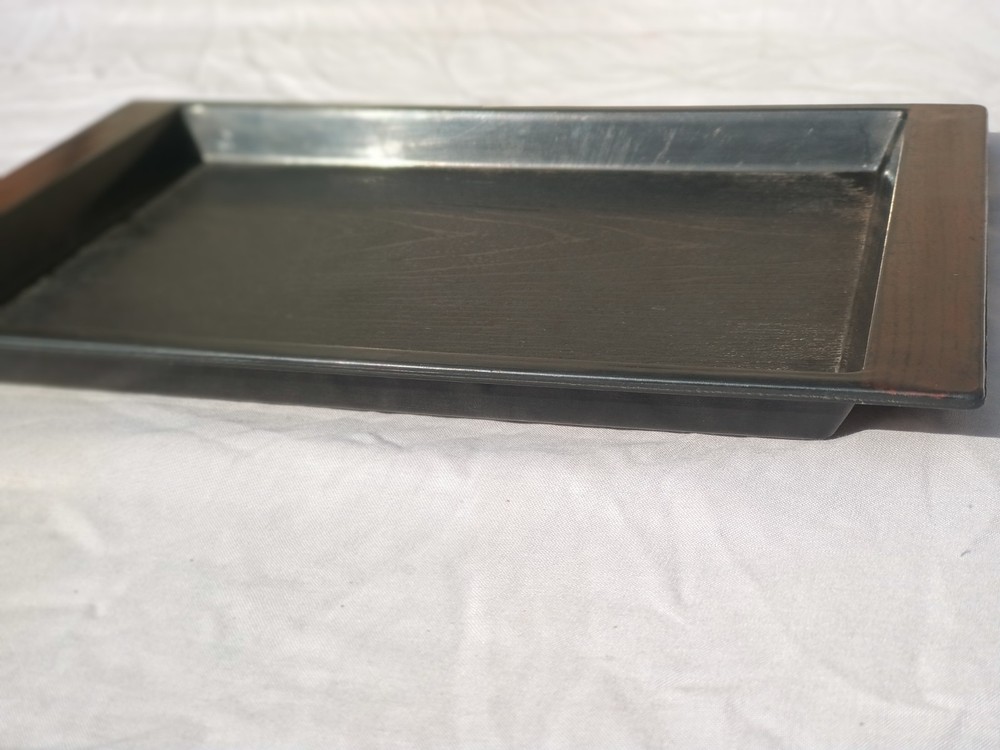 Rectangular Plastic Serving Tray – Wood Style Design – Multi Purpose