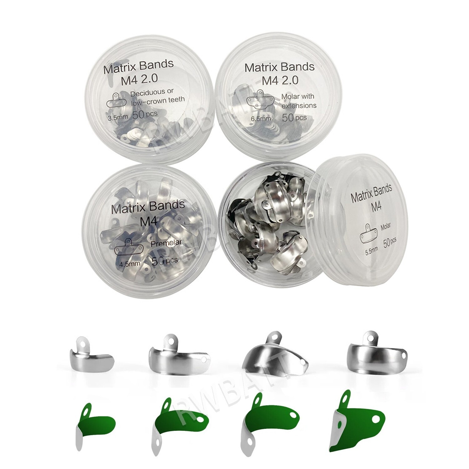 50Pcs Dental Matrix Bands Palodent V3 Sectional Contoured Matrices Refill Band