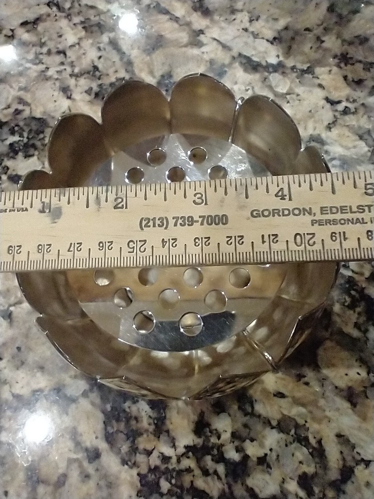 VINTAGE Reed & Barton Flower Water Lily Lotus Frog 3 Pieces SilverPlate #3002