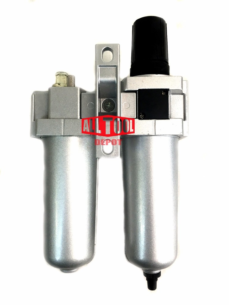 1/2" HEAVY DUTY COMBO PARTICULATE FILTER REGULATOR LUBRICATOR AUTO DRAIN