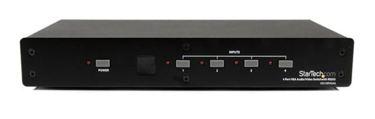 StarTech VS410RVGAA Coverage AV 4 Port Component A/V Switcher with RS-232