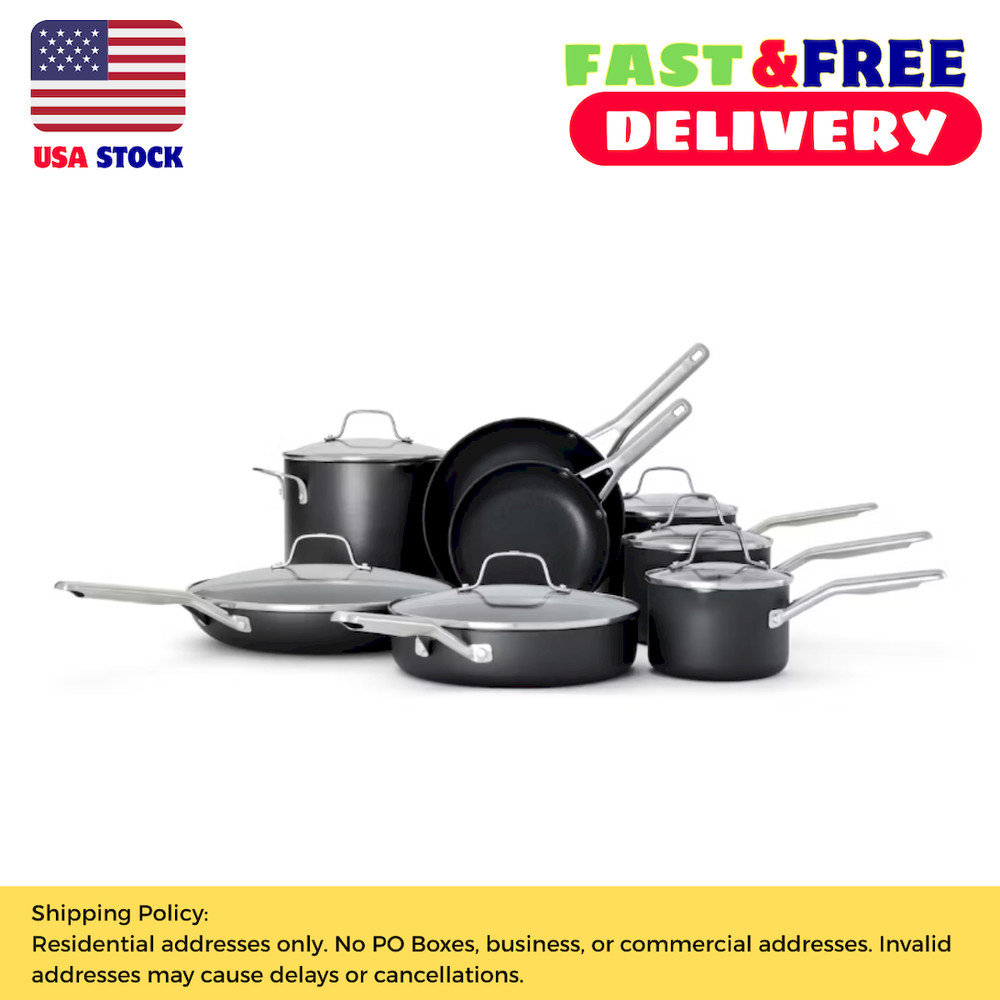 Calphalon Hard-Anodized Nonstick 14-Piece Cookware Set