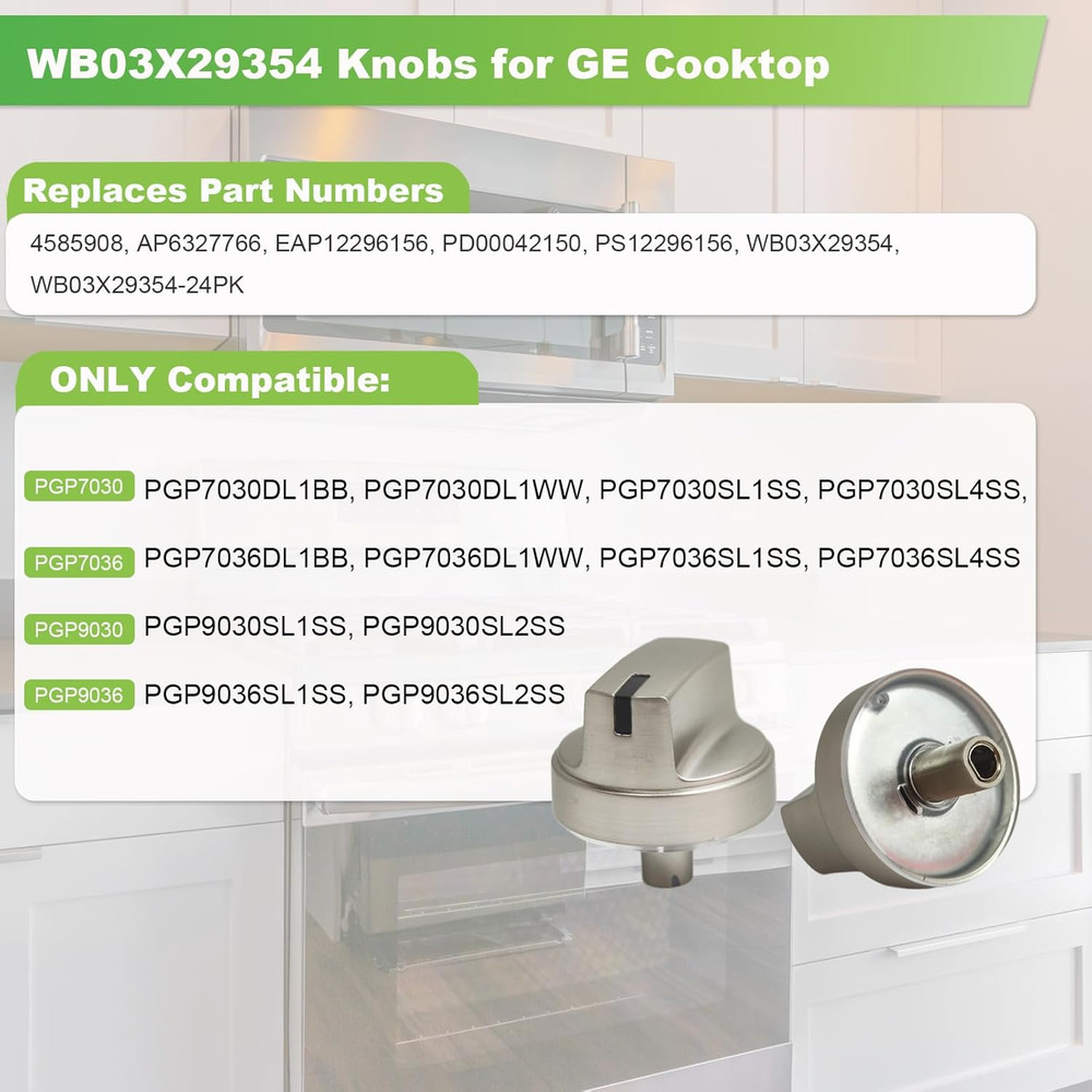 WB03X29354 Gas Stove Knobs Replacements, 5 Pack Cooktop Knobs Compatible with GE
