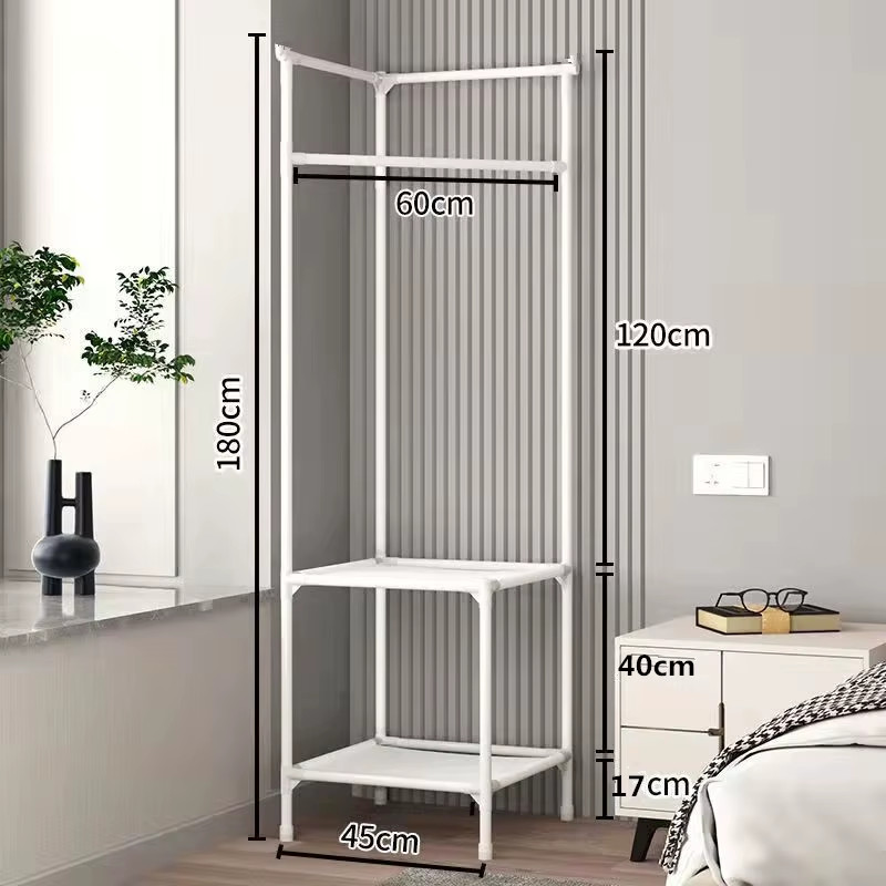 Corner Coat Hat Rack Multifunction Multi-Layer Floor Standing Corner Hanger Deta
