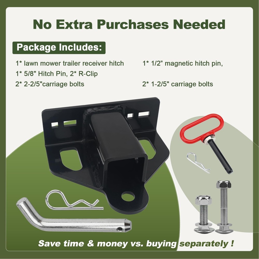 joytrace Zero Turn Lawn Mower Hitch, 2" Hitch