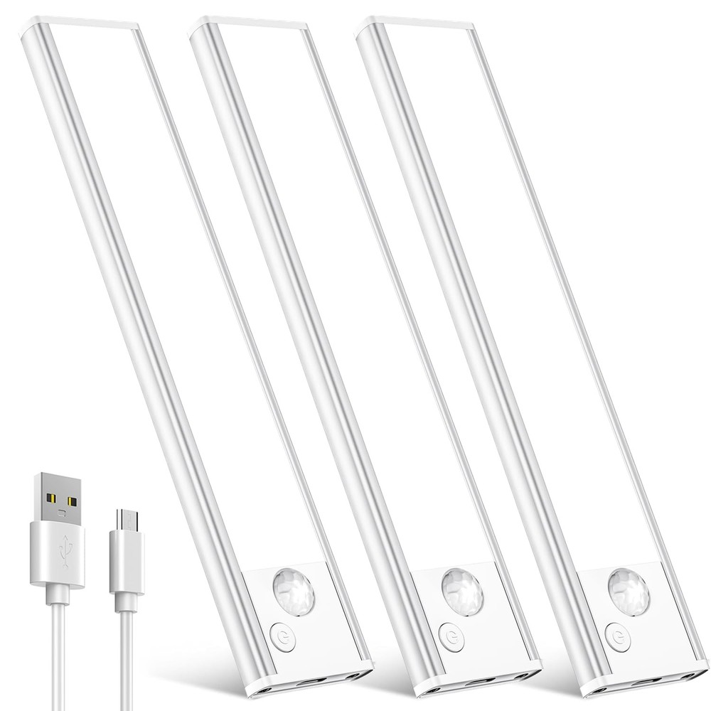 Under Cabinet Rechargeable Lighting: Motion Sensor Dimmable Lights Indoor - B...