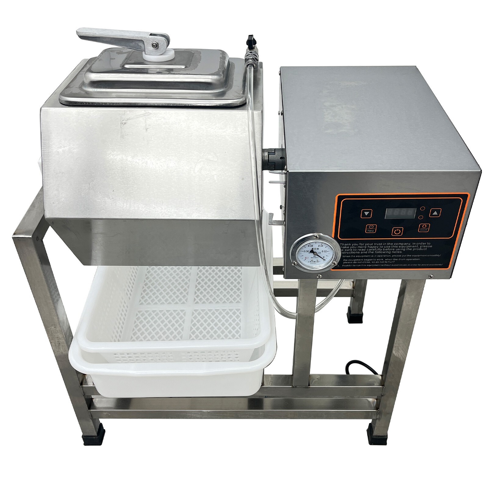 32L Vacuum Pump Meat Seafood Tumbler Marinator Mixer Curing Roll KneadingMachine