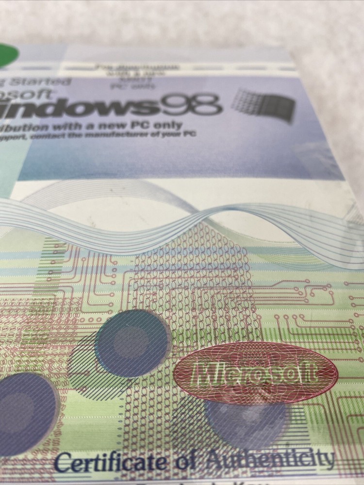 Microsoft Win 98 First Edition Windows 98 Full Operating System SEALED