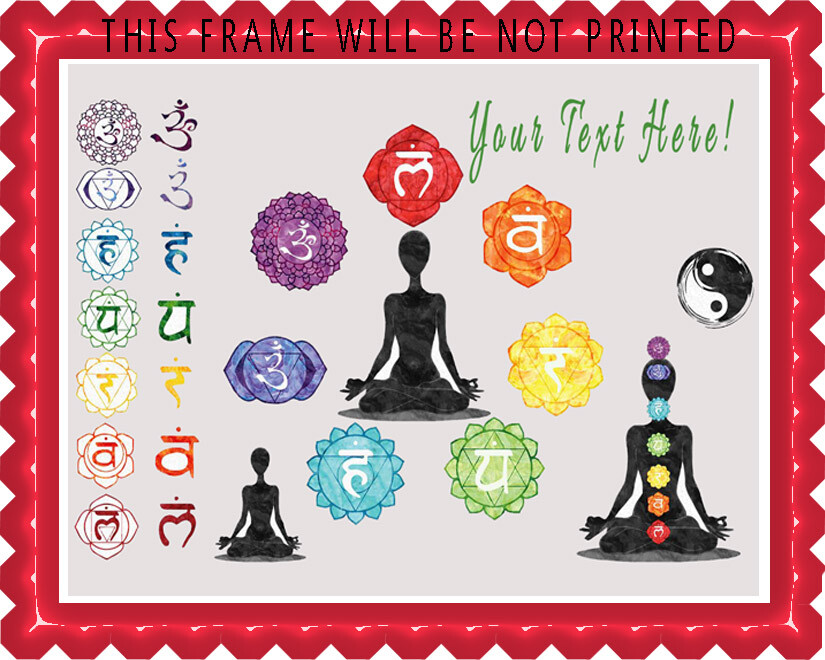 Chakra - Edible Cake Topper or Cupcake Topper