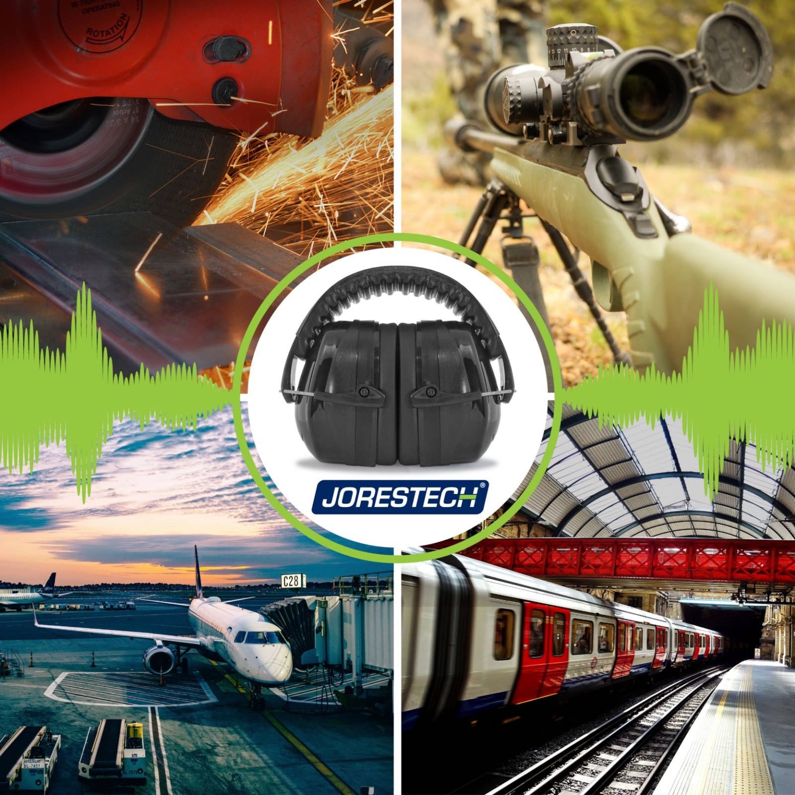 10 Ear Muffs LOT Foldable Noise Reduction Protection Gun Shooting Range BULK