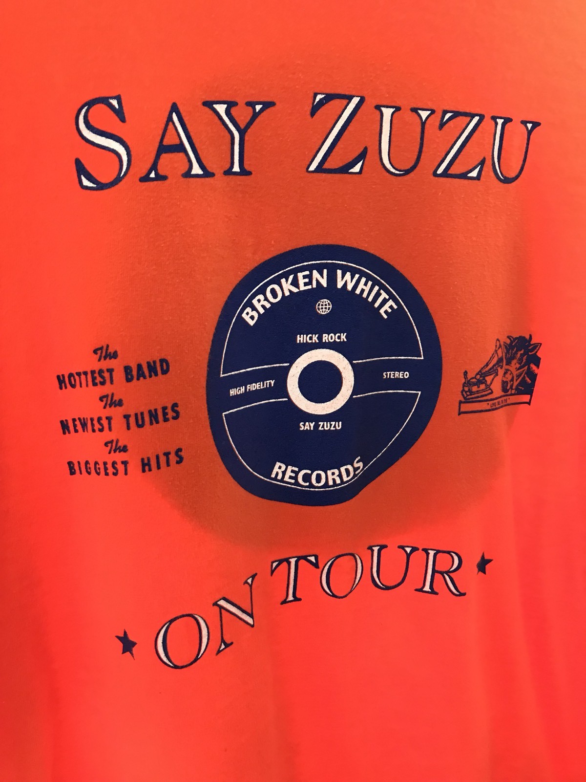 Say Zuzu On Tour-Broken White Records-Hanes Beefy-T-XL- Shirt