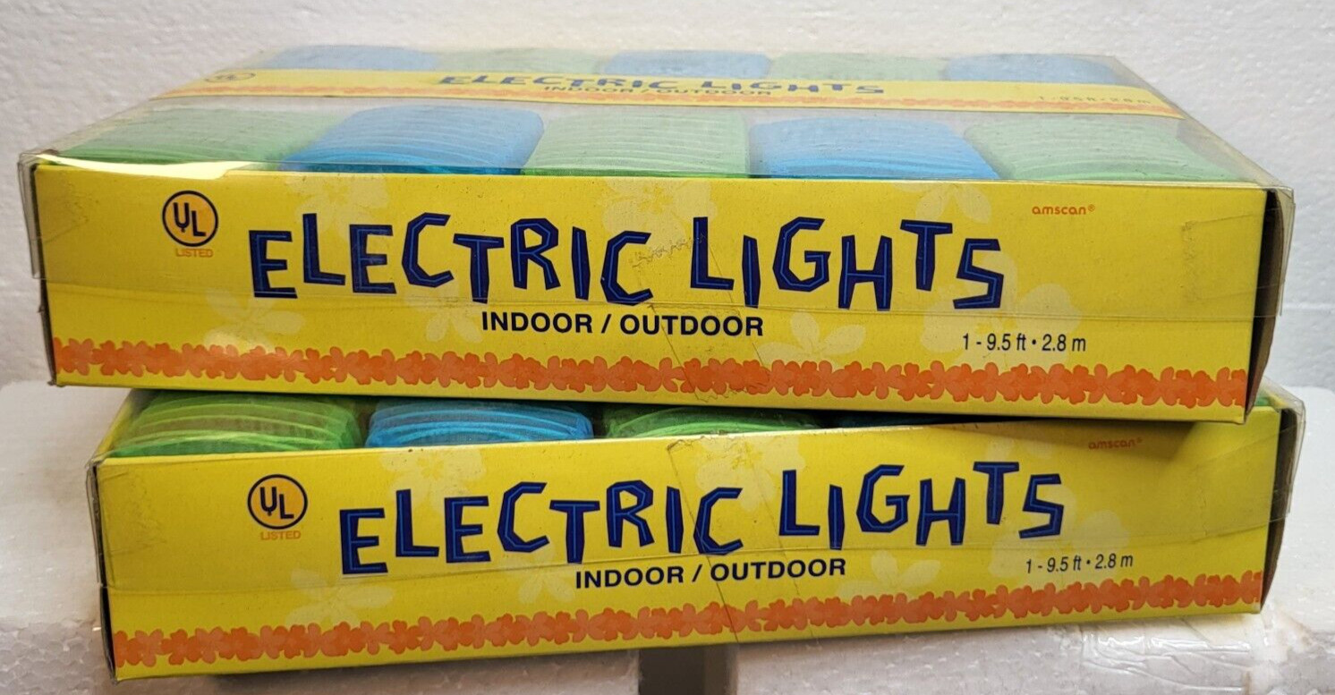 2-Packs 10 Light Patio Party String Lights Set Multi Color