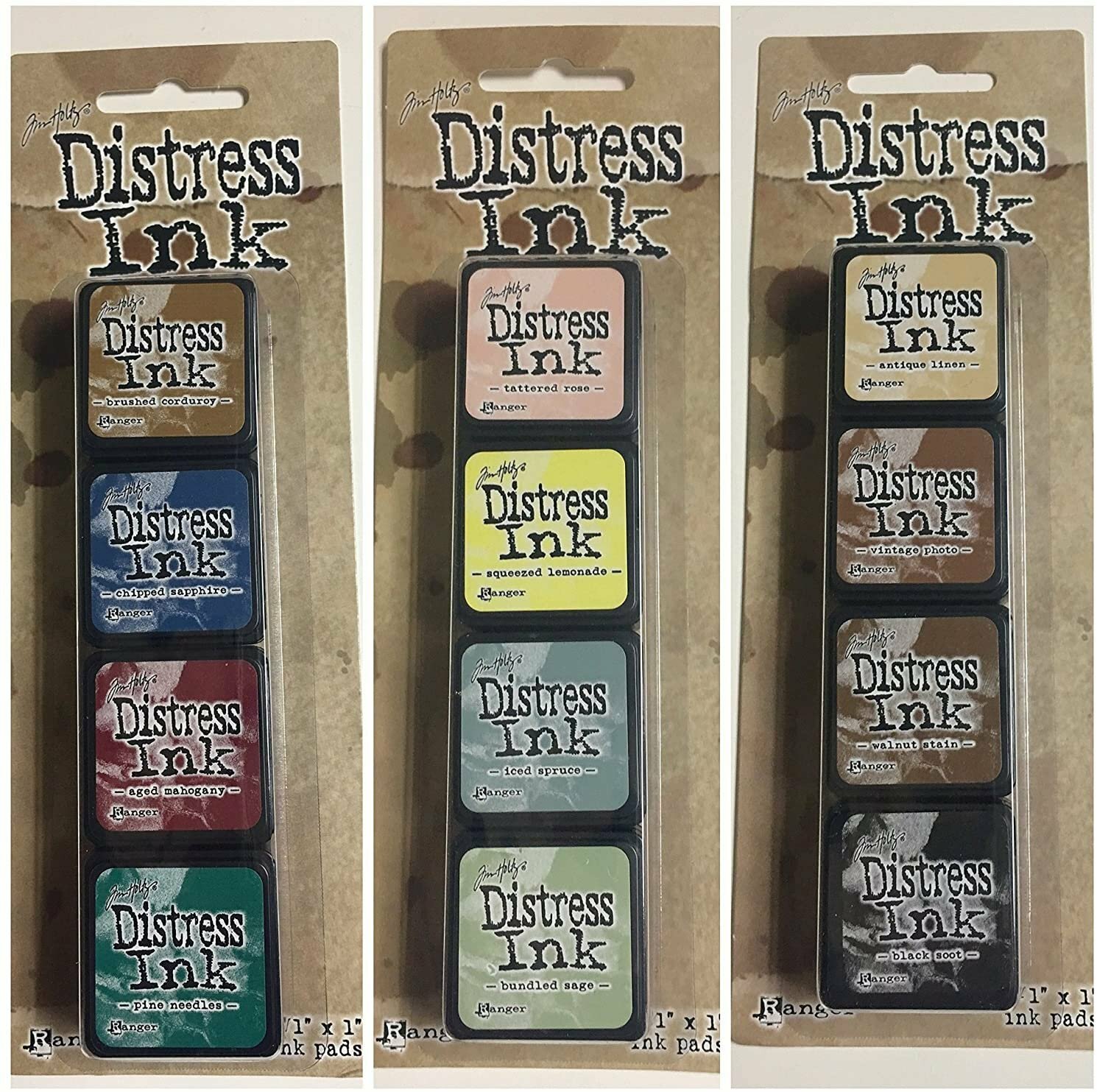 Ranger Tim Holtz Distress Mini Ink Pad Kits - #1-15, Super Bundle of all 60...