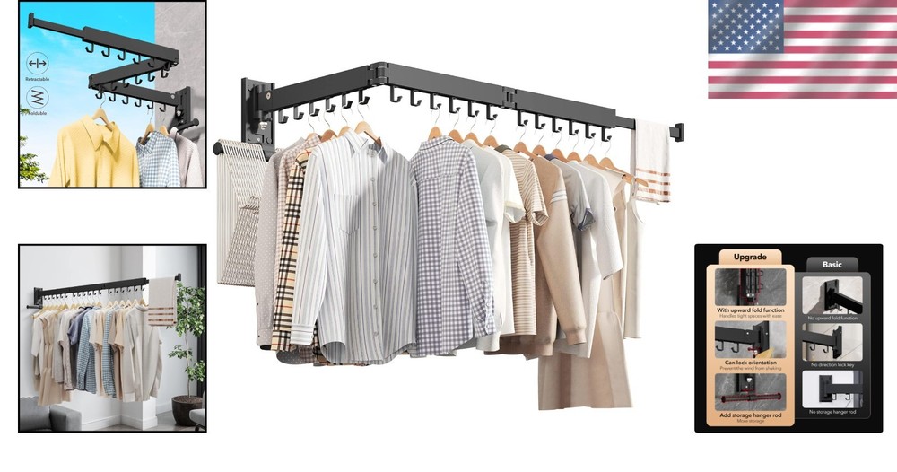 Collapsible Clothes Drying Rack - Sturdy Design