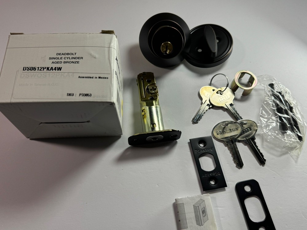 Master Lock Deadbolt - Single Cylinder - Aged Bronze - DS0612PKA4W