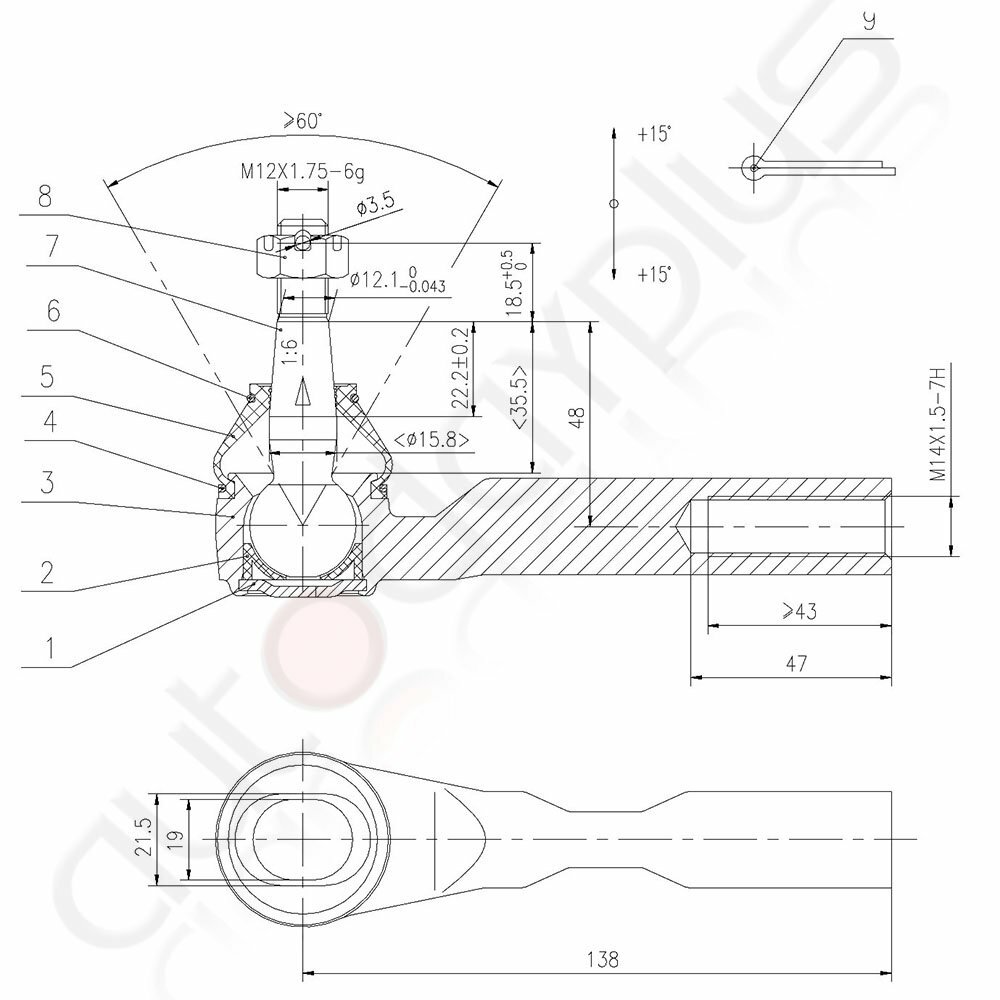 8pcs Front Lower Control Arms Sway Bars Tie Rods For 2004-2012 Chevrolet Malibu