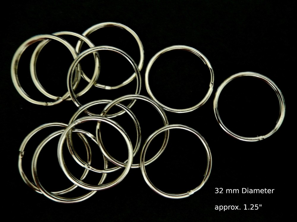 Split Rings 32 MM / Silver Tone /Mixed Lots