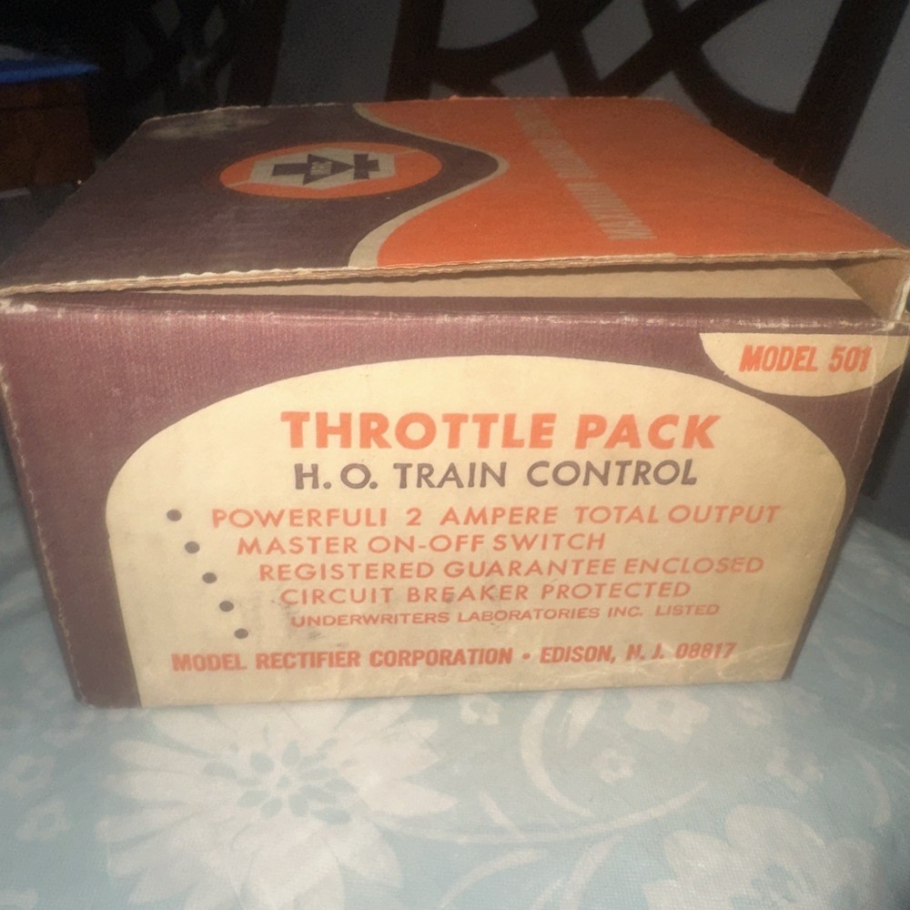 MRC Throttlepack #501 HO Train Control Transformer Model Railroad Original Box