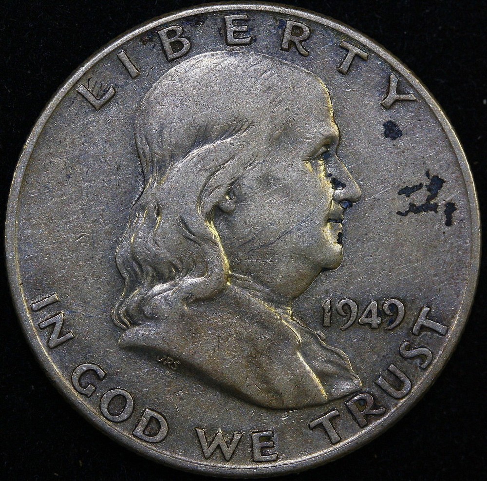 1949-D Denver Mint Silver Franklin Half Dollar #X31