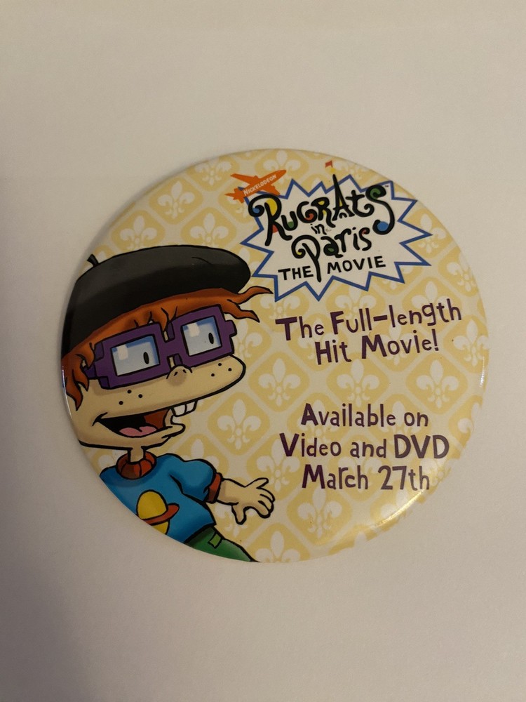 Rugrats In Paris On Video And DVD Pin Back Button P137