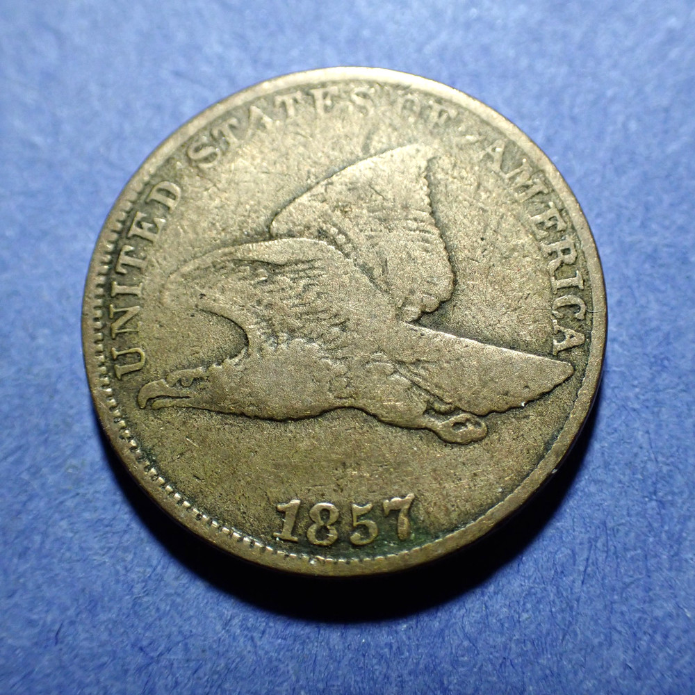 1857 Flying Eagle Cent  VG