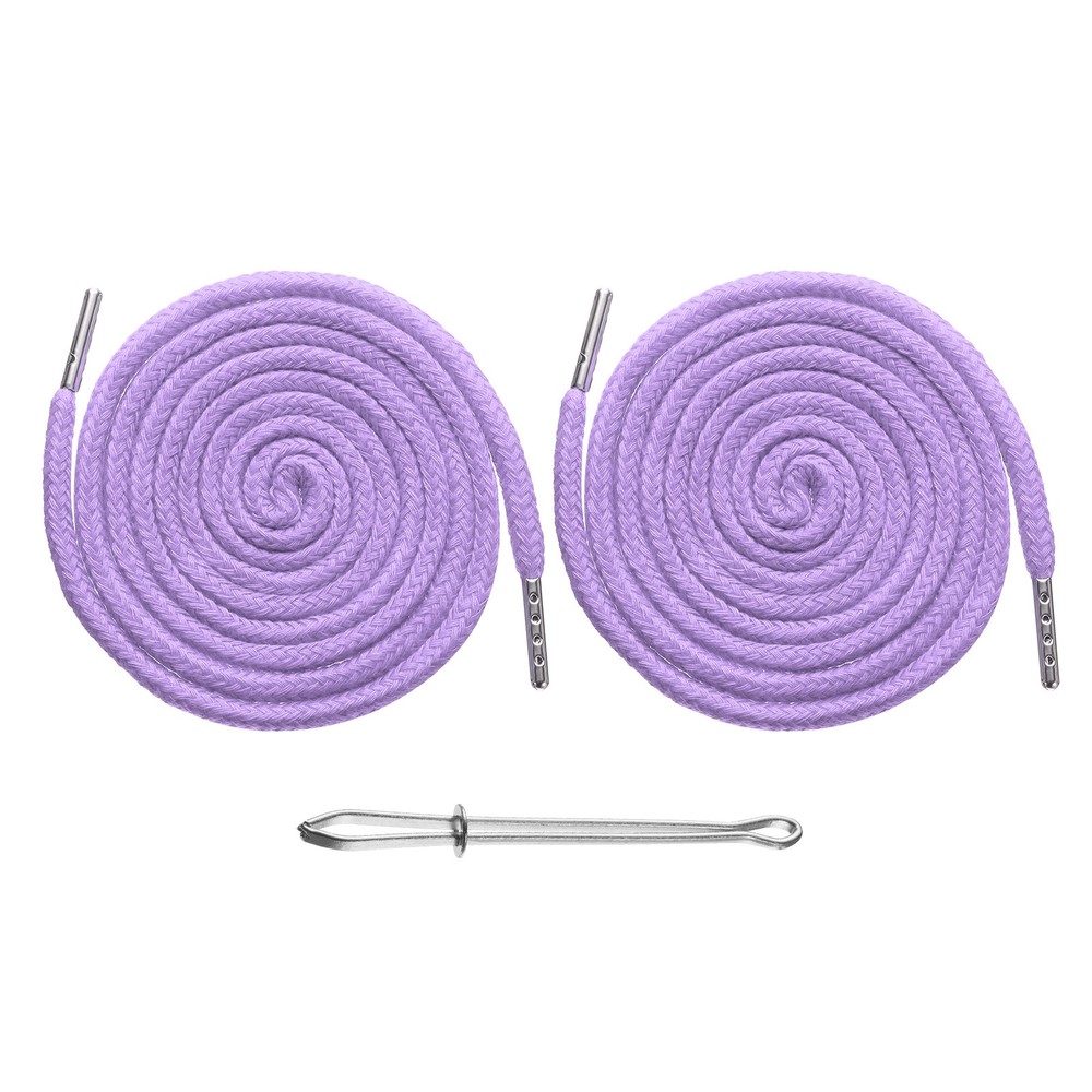 2pcs Drawstring Cords 51" Replacement Drawstring with Threader, Light Purple